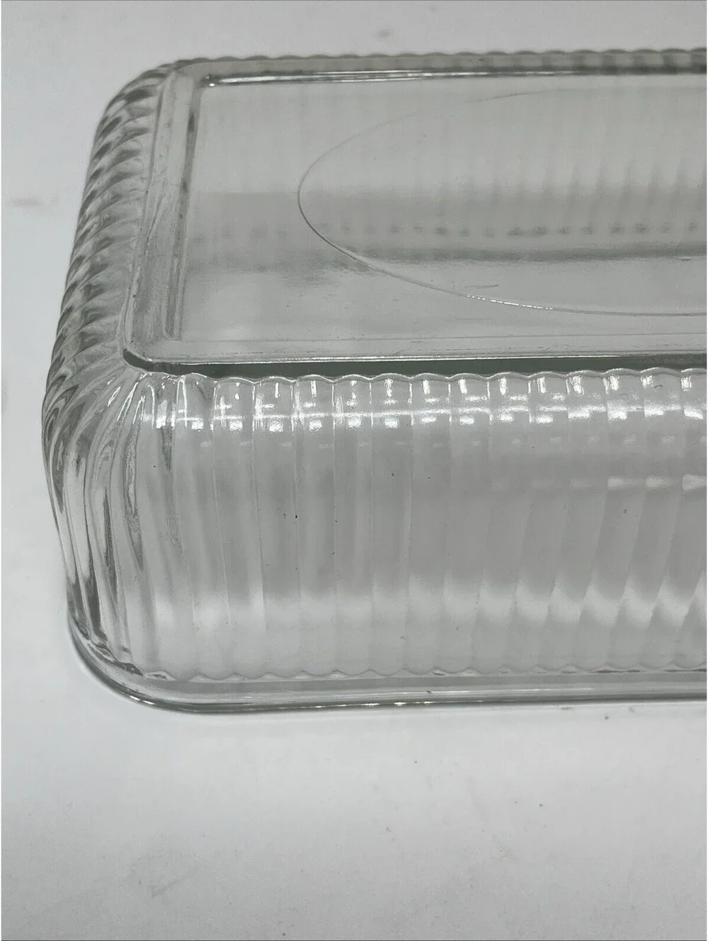 Vintage Refrigerator Storage Dish Box Lid Anchor Hocking Mid Century Modern Deco